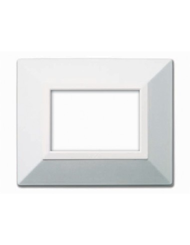 PLAQUE ZAMA 44 RECTANGULAIRE BLANC METALLISÉ 3 MODULES| mano.tn | Tunisie