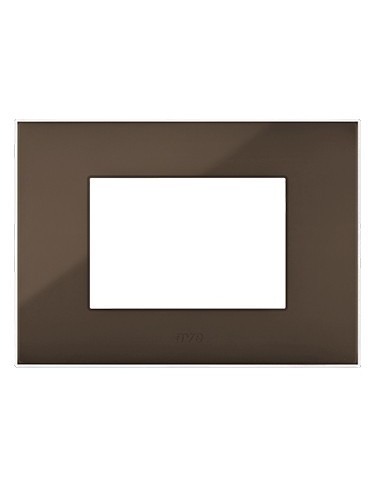 PLAQUE YOUNG 44 RECTANGULAIRE MARRON 3 MODULES| mano.tn | Tunisie