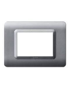 PLAQUE TECHNOPOLYMERE 44 RECTANGULAIRE ARGENT OPAQUE 3 MODULES| mano.tn | Tunisie