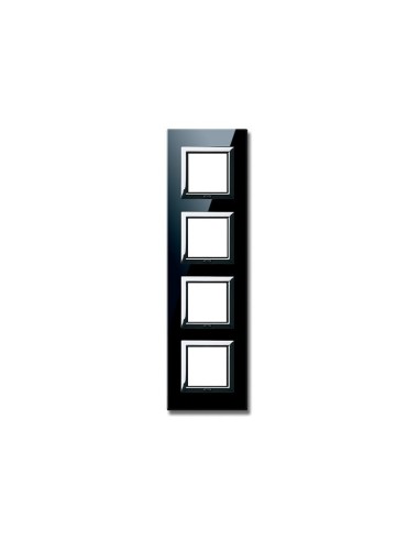 PLAQUE VERA 44 CARREE EN VERRE NOIR ABSOLU 2+2+2+2 MODULES| mano.tn | Tunisie