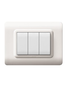 PLAQUE TECHNOPOLYMERE 44 RECTANGULAIRE BLANC 3 MODULES| mano.tn | Tunisie
