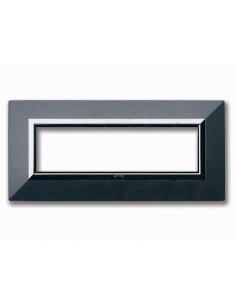 PLAQUE ZAMA 44 RECTANGULAIRE GRIS FONCÉ METALLISÉ 7 MODULES| mano.tn | Tunisie