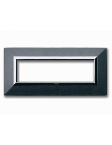 PLAQUE ZAMA 44 RECTANGULAIRE GRIS FONCÉ METALLISÉ 7 MODULES| mano.tn | Tunisie