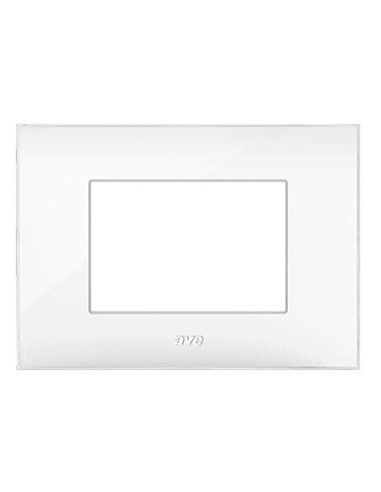 PLAQUE YOUNG 44 RECTANGULAIRE BLANC 3 MODULES| mano.tn | Tunisie