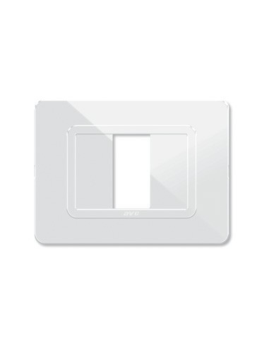 PLAQUE TECHNOPOLYMERE 44 RECTANGULAIRE BLANC 1 MODULE| mano.tn | Tunisie