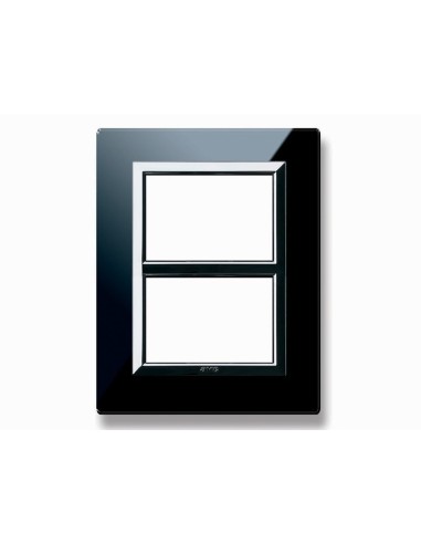 PLAQUE VERA 44 RECTANGULAIRE EN VERRE NOIR ABSOLU 3+3 MODULES| mano.tn | Tunisie