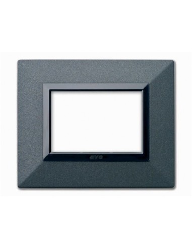 PLAQUE ZAMA 44 RECTANGULAIRE GRAPHITE 3 MODULES| mano.tn | Tunisie