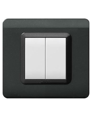 PLAQUE TECHNOPOLYMERE 44 CARREE GRIS FONCÉ 2 MODULES| mano.tn | Tunisie