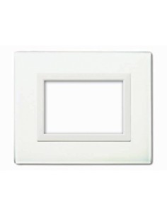 PLAQUE VERA 44 RECTANGULAIRE EN VERRE BLANC 3 MODULES| mano.tn | Tunisie