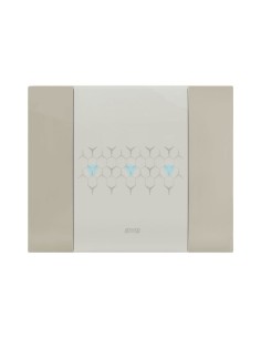 PLAQUE SMART 44 TOUCH RECTANGULAIRE TAUPE EFFET MAT JUSQU'À 6 COMMANDES 3 MODULES| mano.tn | Tunisie