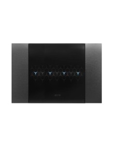 PLAQUE SMART 44 TOUCH RECTANGULAIRE ACIER ANTHRACITE EFFET BROSSÉ JUSQU'À 7 COMMANDES 4 MODULES| mano.tn | Tunisie