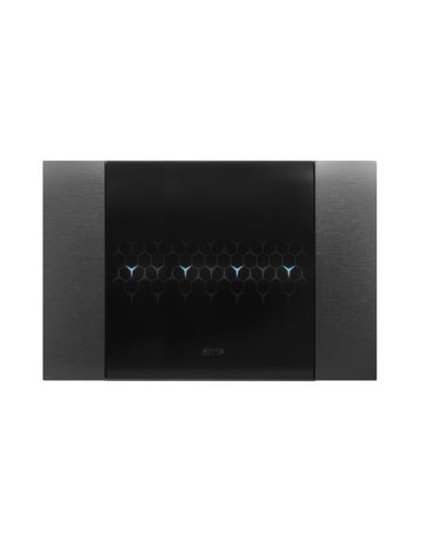 PLAQUE SMART 44 TOUCH RECTANGULAIRE ACIER ANTHRACITE EFFET BROSSÉ JUSQU'À 7 COMMANDES 4 MODULES| mano.tn | Tunisie
