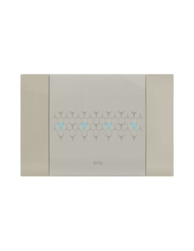 PLAQUE SMART 44 TOUCH RECTANGULAIRE TAUPE EFFET MAT JUSQU'À 7 COMMANDES 4 MODULES| mano.tn | Tunisie