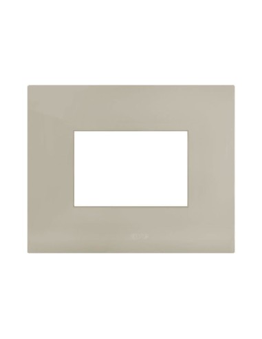 PLAQUE SMART 44 RECTANGULAIRE GRIS TAUPE EFFET MAT 3 MODULES| mano.tn | Tunisie