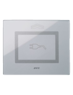 PLAQUE VERA 44 TOUCH RECTANGULAIRE GRIS OPAQUE POUR PRISE COULISSANTE| mano.tn | Tunisie