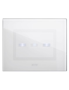PLAQUE VERA 44 TOUCH RECTANGULAIRE BLANC 3 MODULES 3 COMMANDES| mano.tn | Tunisie