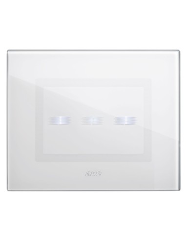 PLAQUE VERA 44 TOUCH RECTANGULAIRE BLANC 3 MODULES 3 COMMANDES| mano.tn | Tunisie