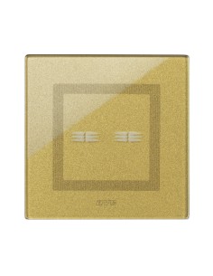 PLAQUE VERA 44 TOUCH CARRÉE GOLD 2 MODULES 2 COMMANDES| mano.tn | Tunisie