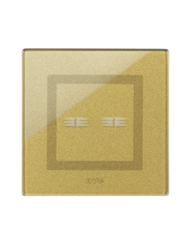 PLAQUE VERA 44 TOUCH CARRÉE GOLD 2 MODULES 2 COMMANDES| mano.tn | Tunisie