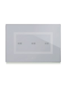 PLAQUE VERA 44 TOUCH RECTANGULAIRE GRIS OPAQUE 4 MODULES 3 COMMANDES| mano.tn | Tunisie