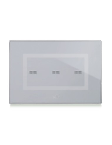 PLAQUE VERA 44 TOUCH RECTANGULAIRE GRIS OPAQUE 4 MODULES 3 COMMANDES| mano.tn | Tunisie