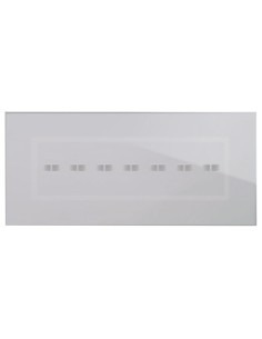 PLAQUE VERA 44 TOUCH RECTANGULAIRE GRIS OPAQUE 7 MODULES 7 COMMANDES| mano.tn | Tunisie