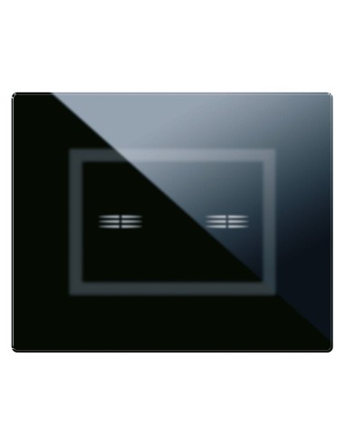 PLAQUE VERA 44 TOUCH RECTANGULAIRE NOIR ABSOLU 3 MODULES 2 COMMANDES| mano.tn | Tunisie