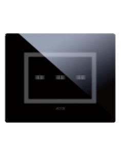 PLAQUE VERA 44 TOUCH RECTANGULAIRE NOIR ABSOLU 3 MODULES 3 COMMANDES| mano.tn | Tunisie
