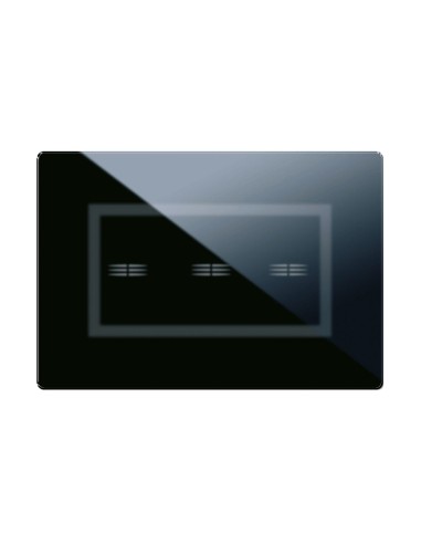 PLAQUE VERA 44 TOUCH RECTANGULAIRE NOIR ABSOLU 4 MODULES 3 COMMANDES| mano.tn | Tunisie