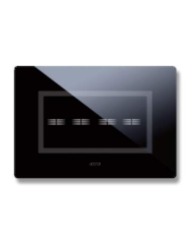 PLAQUE VERA 44 TOUCH RECTANGULAIRE NOIR ABSOLU 4 MODULES 4 COMMANDES| mano.tn | Tunisie