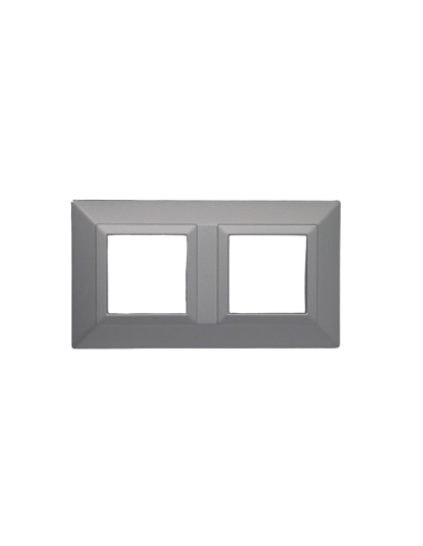 PLAQUE CUBICA 44 CARRÉE GRIS 2+2 MODULES| mano.tn | Tunisie
