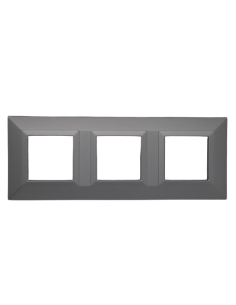 PLAQUE CUBICA 44 CARRÉE GRIS 2+2+2 MODULES| mano.tn | Tunisie