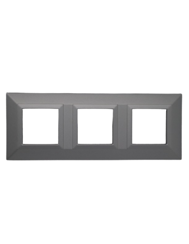 PLAQUE CUBICA 44 CARRÉE GRIS 2+2+2 MODULES| mano.tn | Tunisie