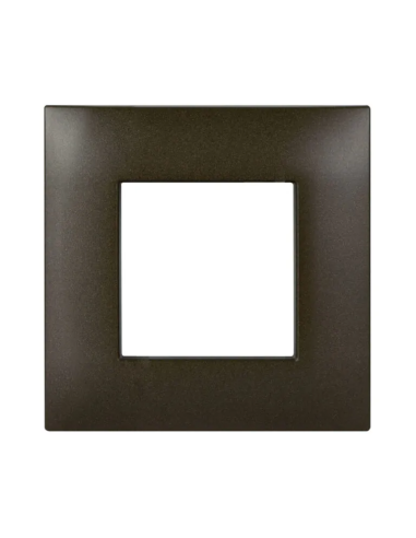PLAQUE YOUNG 44 CARRÉE BRONZE MAT 2 MODULES| mano.tn | Tunisie