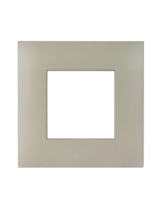 PLAQUE YOUNG 44 CARRÉE BEIGE MAT 2 MODULES| mano.tn | Tunisie