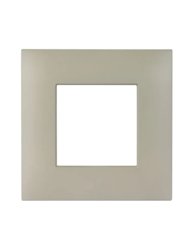 PLAQUE YOUNG 44 CARRÉE BEIGE MAT 2 MODULES| mano.tn | Tunisie