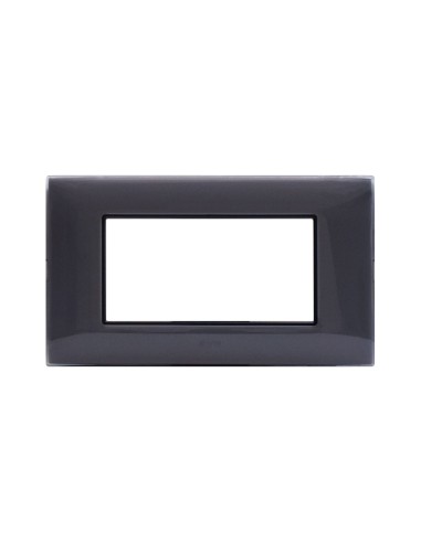 PLAQUE YOUNG 44 RECTANGULAIRE GRIS CENDRÉ 4 MODULES| mano.tn | Tunisie