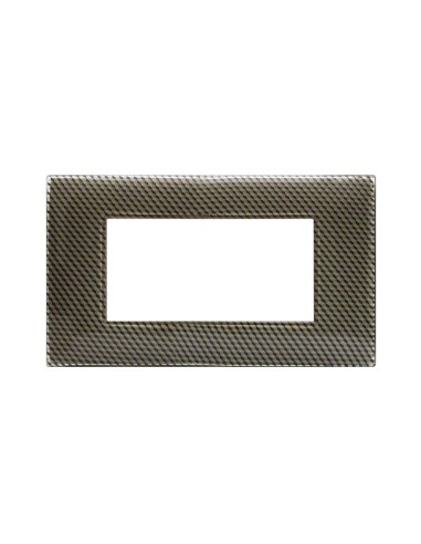PLAQUE YOUNG 44 RECTANGULAIRE CARBONE CLAIRE 4 MODULES| mano.tn | Tunisie