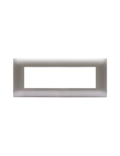 PLAQUE YOUNG 44 RECTANGULAIRE GRIS MÉTALLISÉ 7 MODULES| mano.tn | Tunisie