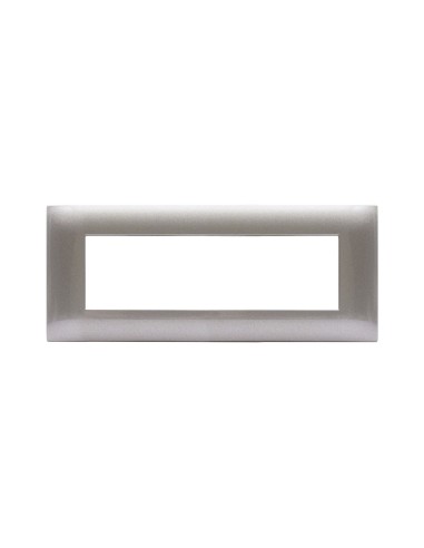 PLAQUE YOUNG 44 RECTANGULAIRE GRIS MÉTALLISÉ 7 MODULES| mano.tn | Tunisie