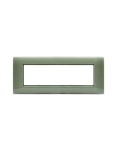 PLAQUE YOUNG 44 RECTANGULAIRE VERT SAUGE 7 MODULES| mano.tn | Tunisie