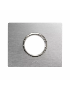 PLAQUE NEW STYLE 44 RECTANGULAIRE ALUMUNIUM NATUREL BROSSÉ 3 MODULES POUR 1 PRISE DE COURANT| mano.tn | Tunisie