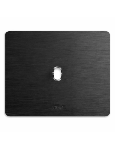 PLAQUE NEW STYLE 44 RECTANGULAIRE ALUMUNIUM ANTHRACITE BROSSÉ 3 MODULES 1 COMMANDE| mano.tn | Tunisie
