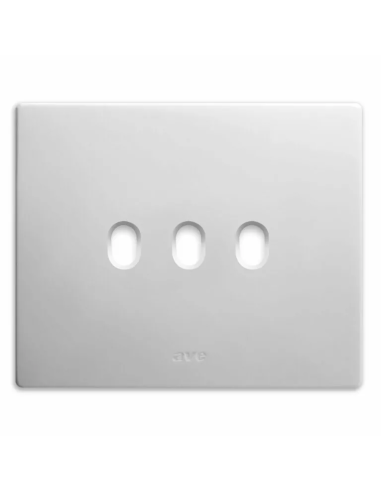 PLAQUE NEW STYLE 44 RECTANGULAIRE CORIAN BLANC 3 MODULES 3 COMMANDES| mano.tn | Tunisie