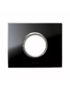 PLAQUE NEW STYLE 44 RECTANGULAIRE VERRE NOIR 3 MODULES POUR 1 PRISE DE COURANT| mano.tn | Tunisie