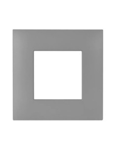 PLAQUE YOUNG 44 CARRÉE GRIS MAT 2 MODULES| mano.tn | Tunisie