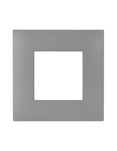 PLAQUE YOUNG 44 CARRÉE GRIS MAT 2 MODULES| mano.tn | Tunisie