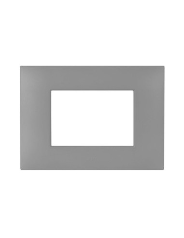 PLAQUE YOUNG 44 RECTANGULAIRE GRIS MAT 3 MODULES| mano.tn | Tunisie