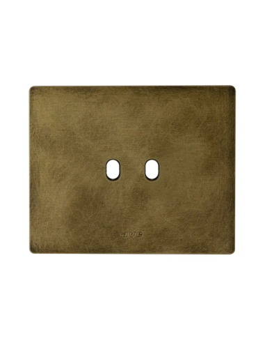 PLAQUE NEW STYLE 44 RECTANGULAIRE ALUMUNIUM COULEUR BRONZE ANTIQUE BROSSÉ 3 MODULES 2 COMMANDES| mano.tn | Tunisie