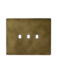 PLAQUE NEW STYLE 44 RECTANGULAIRE ALUMUNIUM COULEUR BRONZE 3 MODULES 3 COMMANDES| mano.tn | Tunisie
